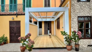 pergola fissa con vetri