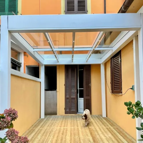 pergola fissa con vetri vendita monza brianza